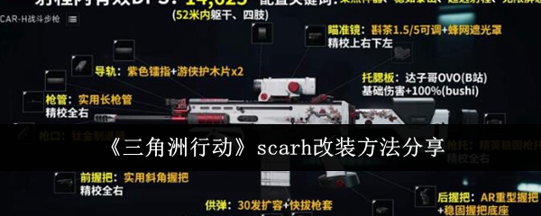 三角洲行动scarh改装方法分享 巧妙利用道具效果轻松战胜敌人